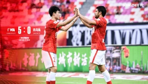 广州队5-0青岛队